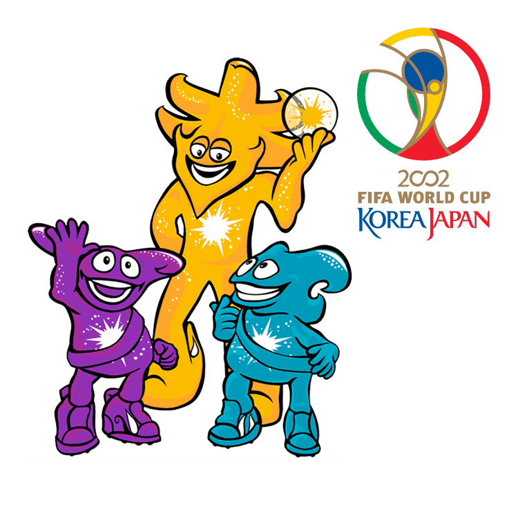 Ato, Kaz and Nik – Mascote do mundial Coreia do Sul/Japão 2002