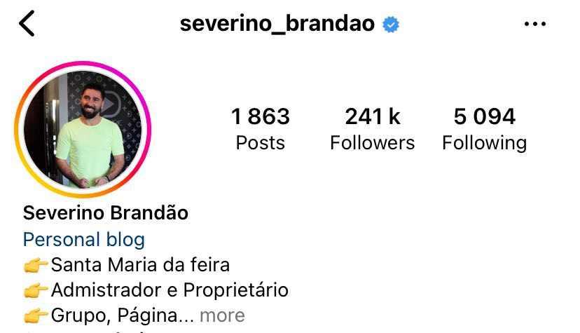 Severino Brandão Instagram